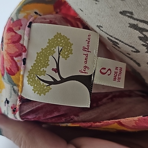 Anthropologie Fig and Flower Floral Blouse | Women's Size Small - Picture 5 of 7